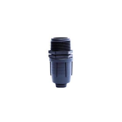 Złączka typu QJ do linii kroplującej/ rury 16mm z gwintem zewnętrznym 3/4"